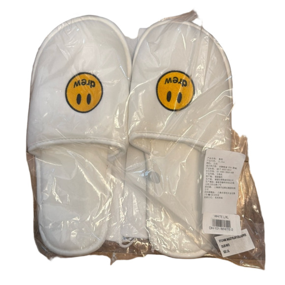 NEW White Drew House Slippers - Picture 1 of 3